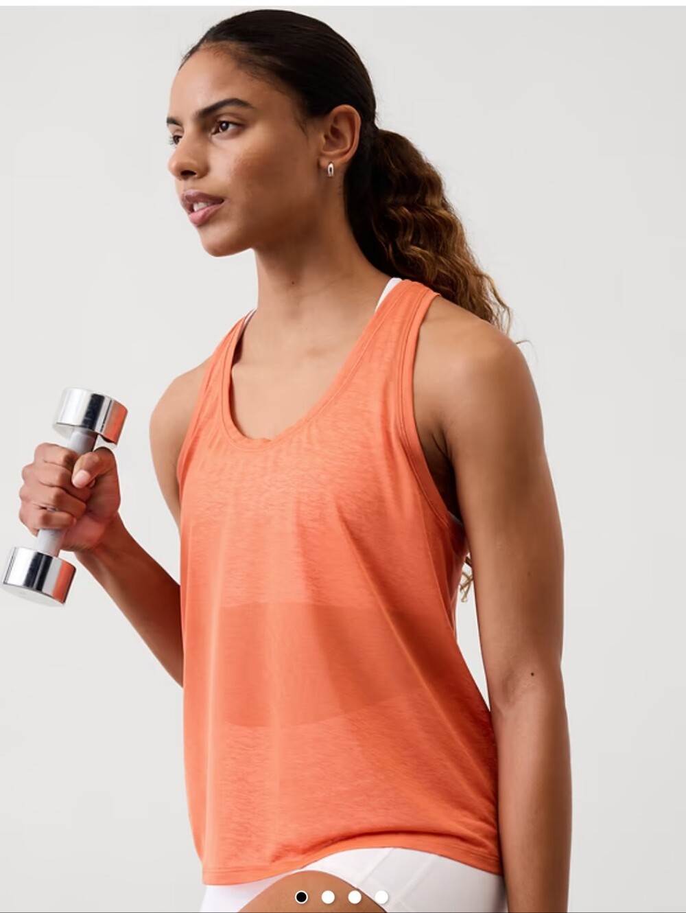 Like New Athleta Cool Down Tank Blood Orange Size Small